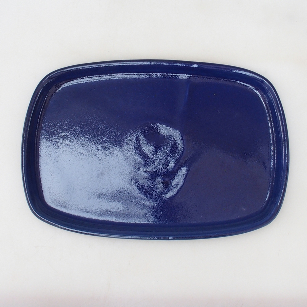 Bonsai-Schale + Unterschale H07 – 30 x 23 x 7,5 cm. – blau