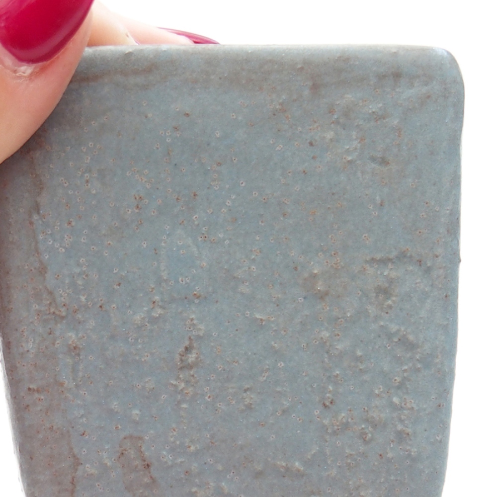 Bonsaischale aus Keramik 6,5 x 6,5 x 7 cm,  Farbe blau