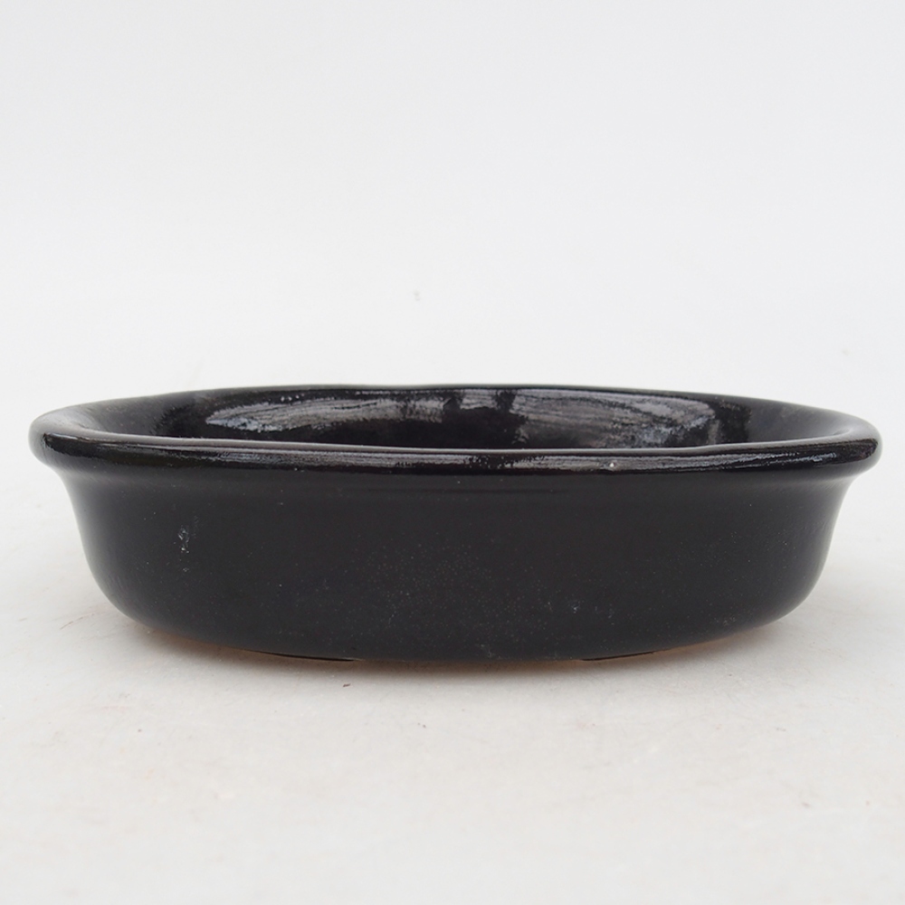 Keramik-Bonsaischale 15 x 11 x 3,5 cm, Farbe Schwarz