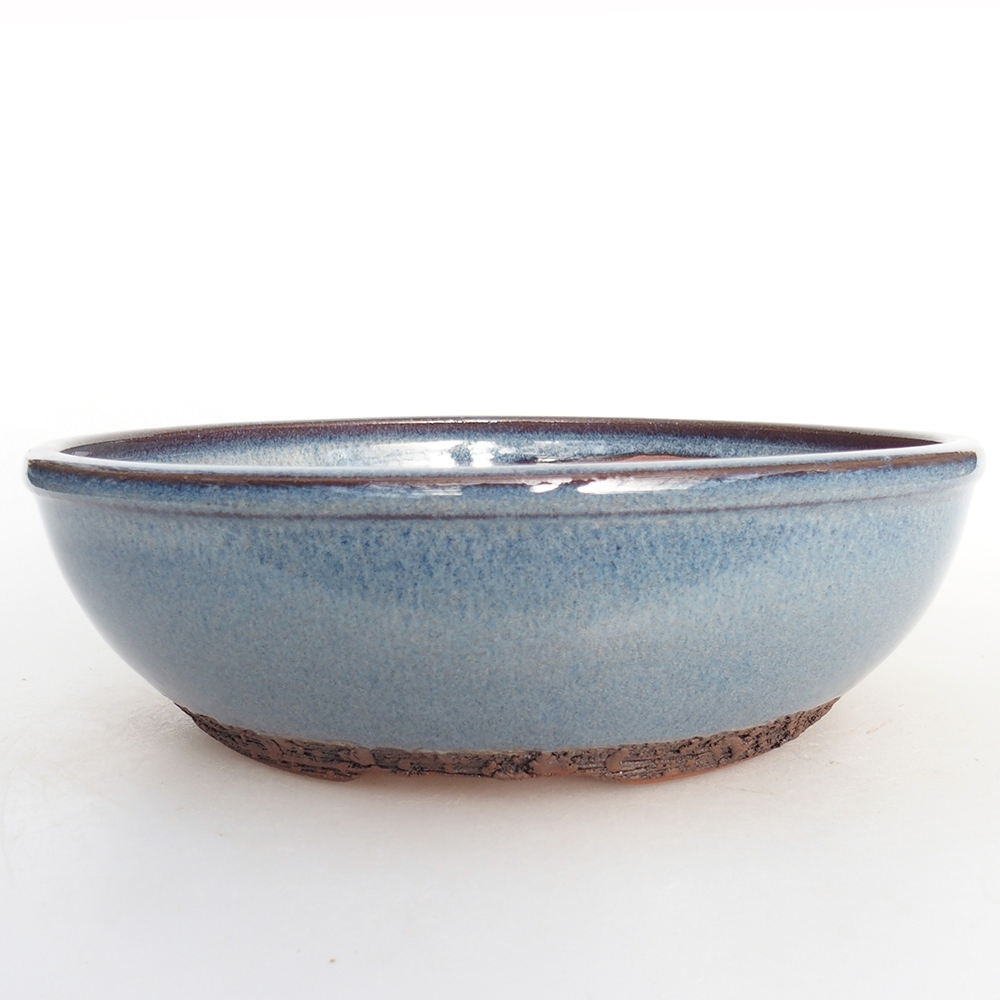 Bonsaischale aus Keramik 19,5 x 19,5 x 6 cm, Farbe blau