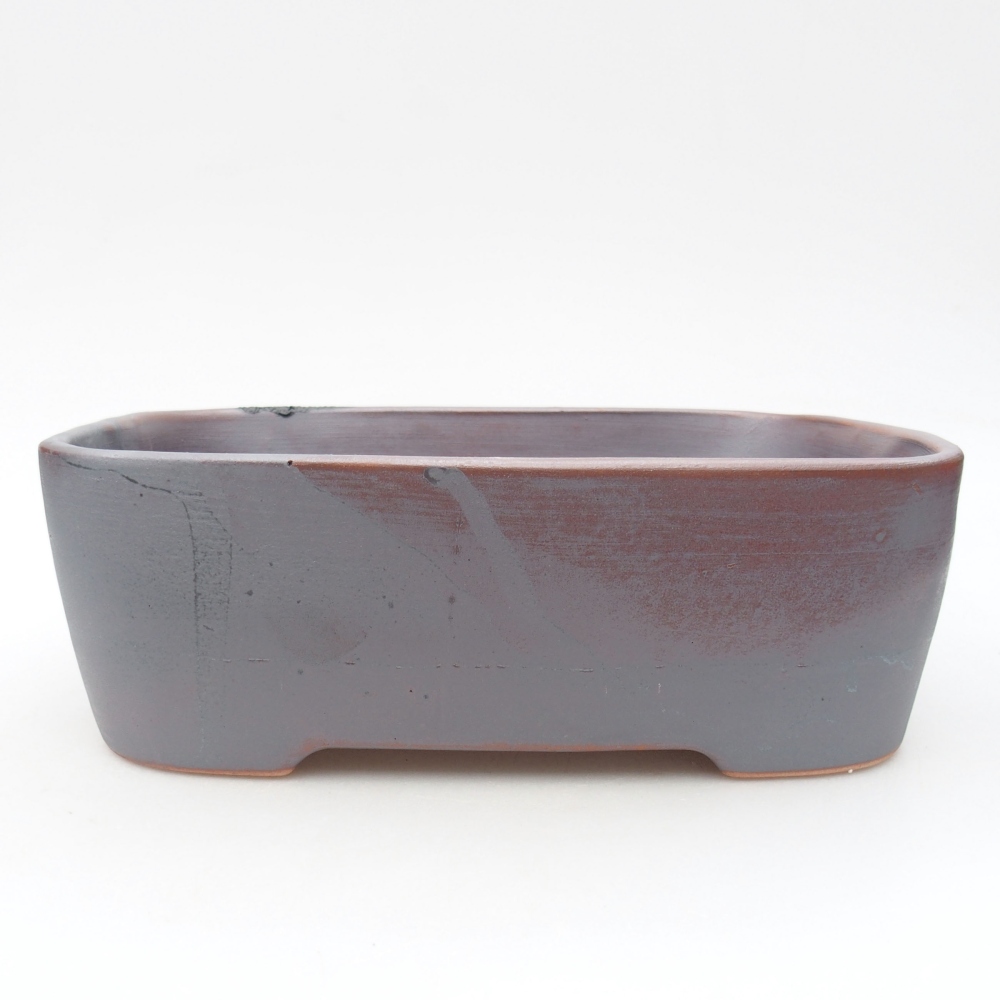 Keramik-Bonsaischale 23 x 18 x 7,5 cm, Farbe metallische