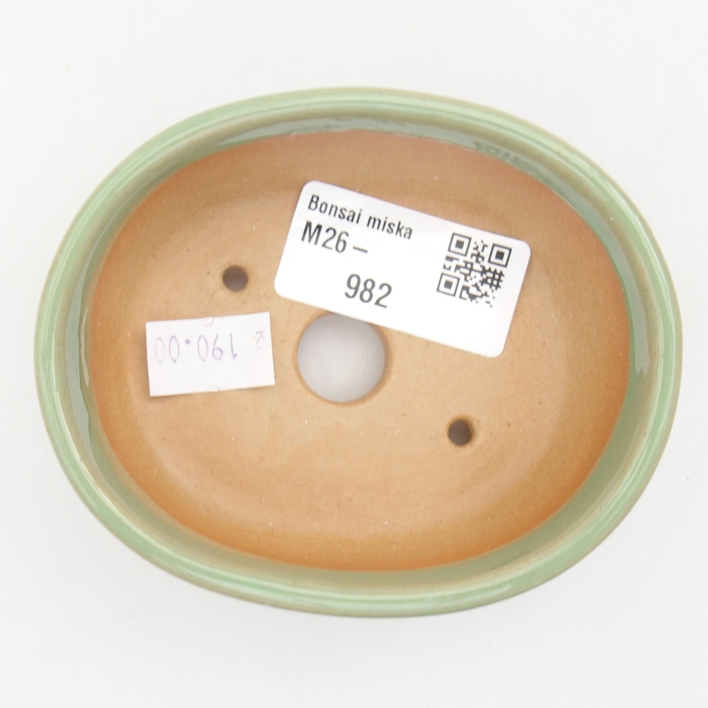 Bonsaischale aus Keramik 9 x 7,5 x 3,5 cm, grün