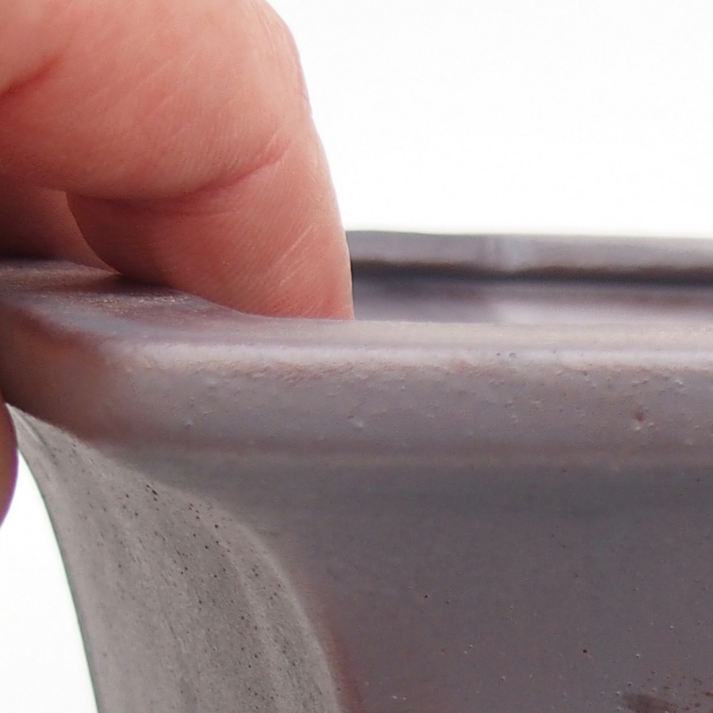 Bonsaischale aus Keramik 18 x 16 x 9 cm, metallfarben