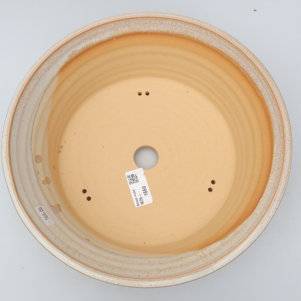 Keramik-Bonsai-Schale, 27 x 27 x 8 cm, Farbe: Beige