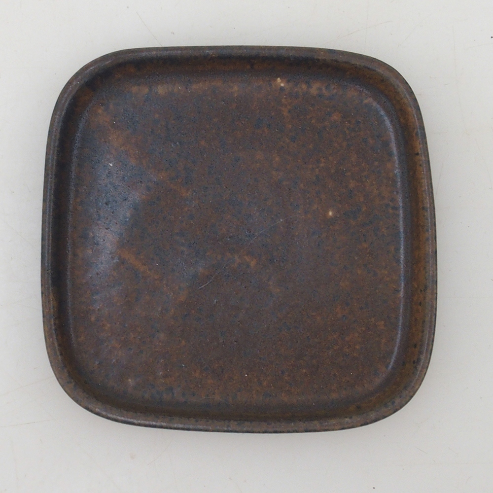 Bonsai-Schale quadratisch 9 x 9 x 1 cm – braun