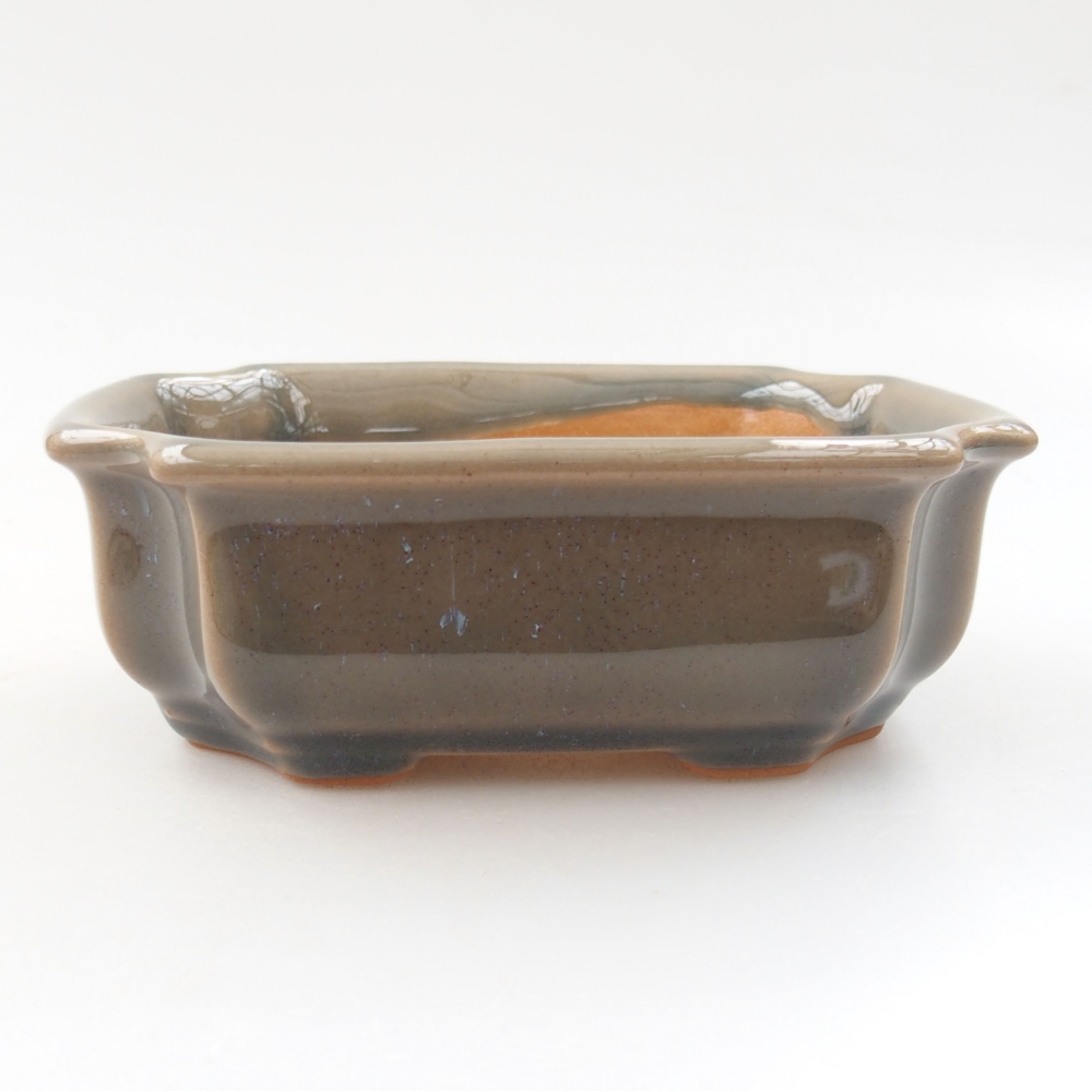 Keramik-Bonsaischale 12 x 9 x 4,5 cm, Farbe  grau