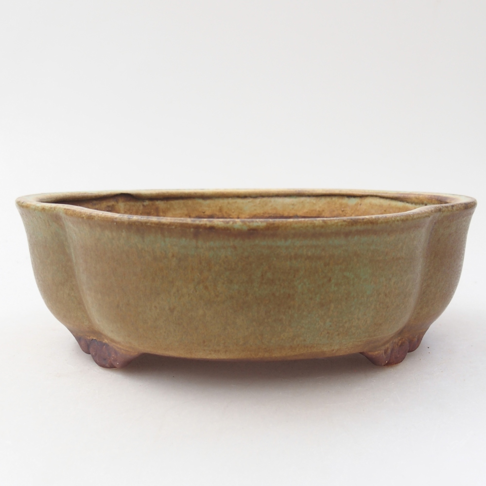 Bonsaischale aus Keramik 17 x 15 x 5,5 cm, grün