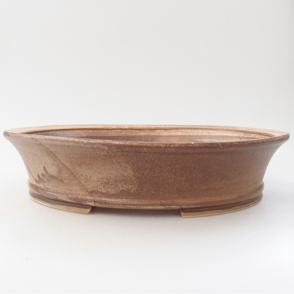 Bonsaischale aus Keramik 27 x 24 x 6 cm, Farbe beige