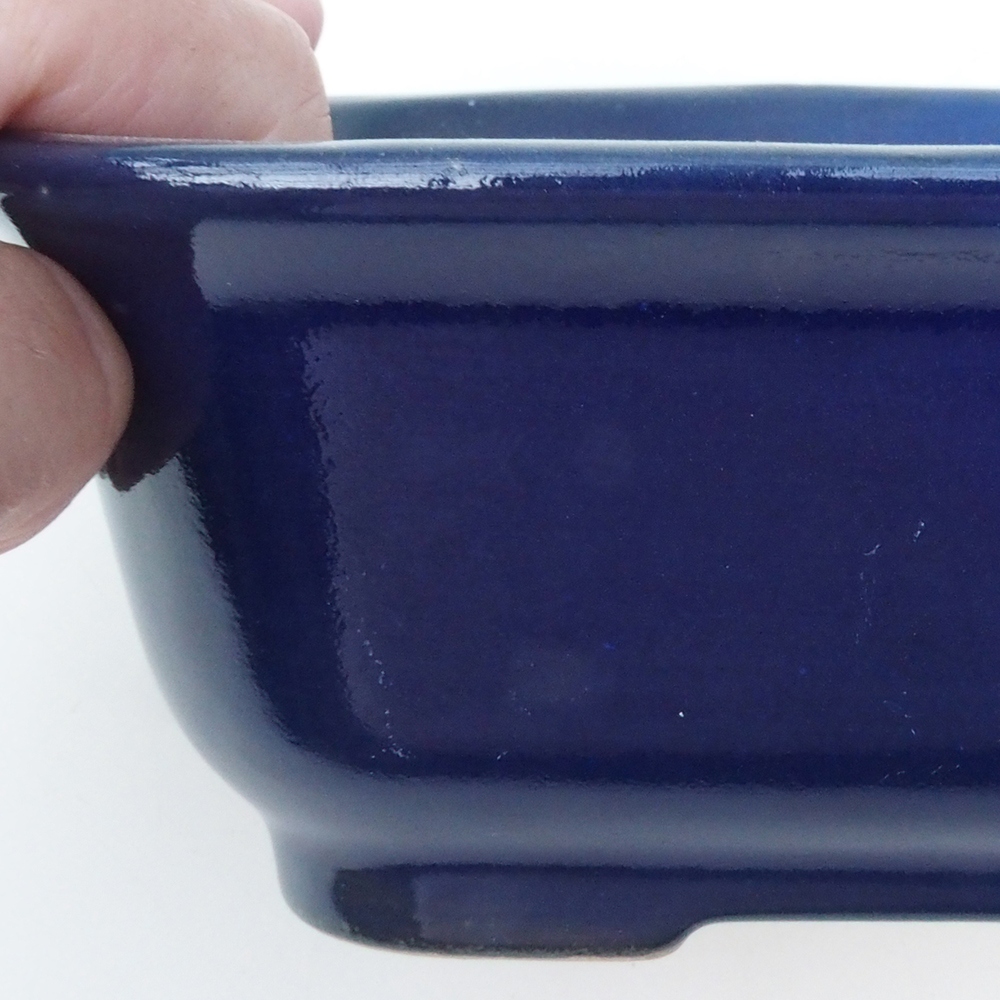 Bonsai-Schale H37 - 14,5 x 13 x 6,5 cm - blau