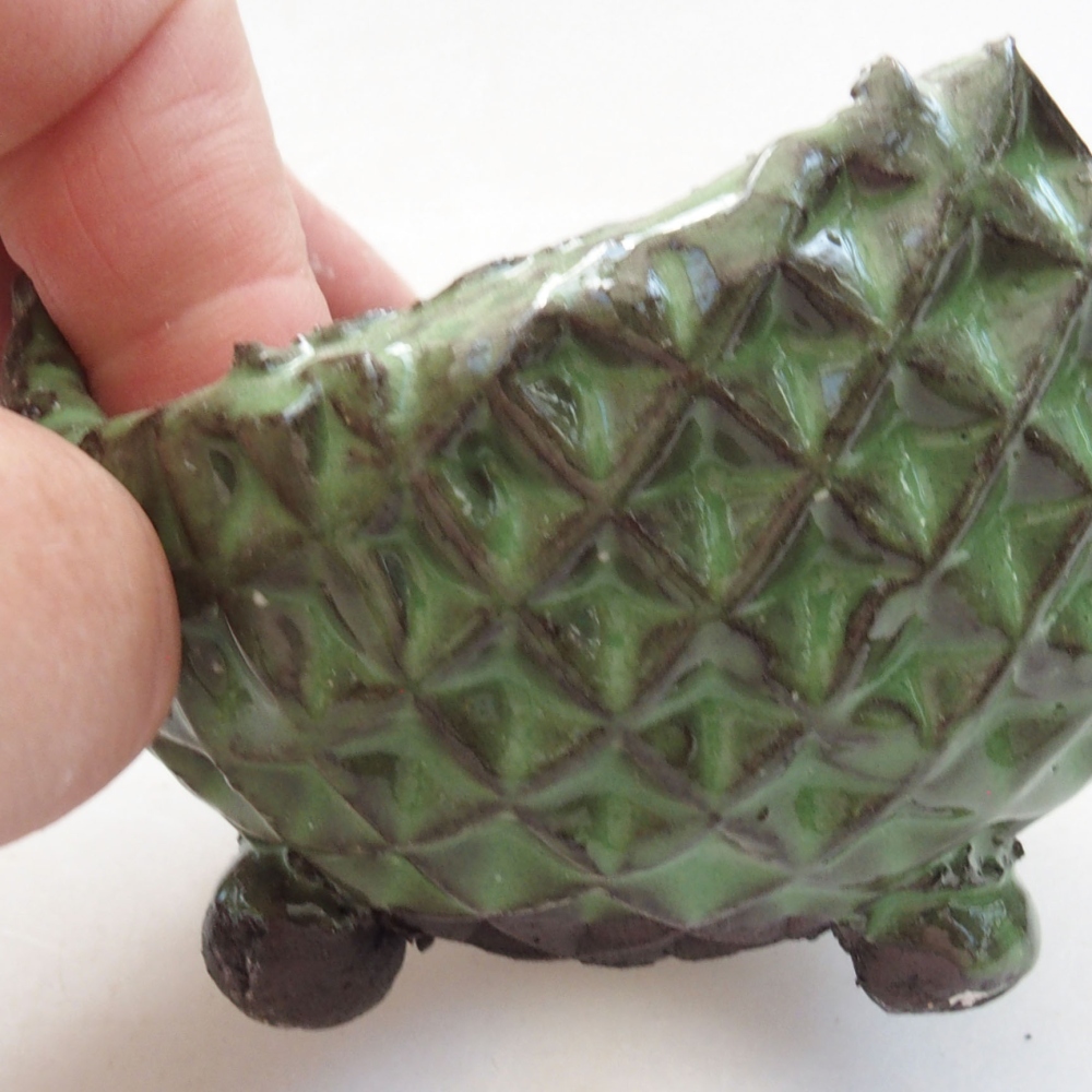 Keramikschale 7 x 7 x 5 cm, Farbe grün