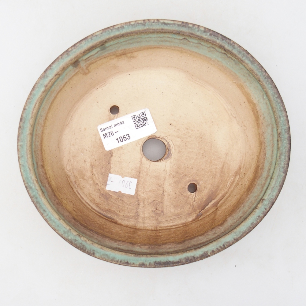 Bonsaischale aus Keramik 17,5 x 16 x 5 cm, grün