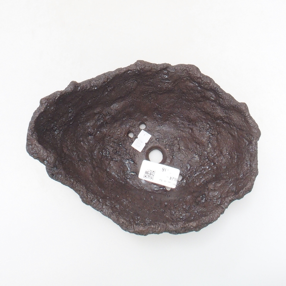 Keramikschale 18 x 14 x 14 cm, braun Farbe