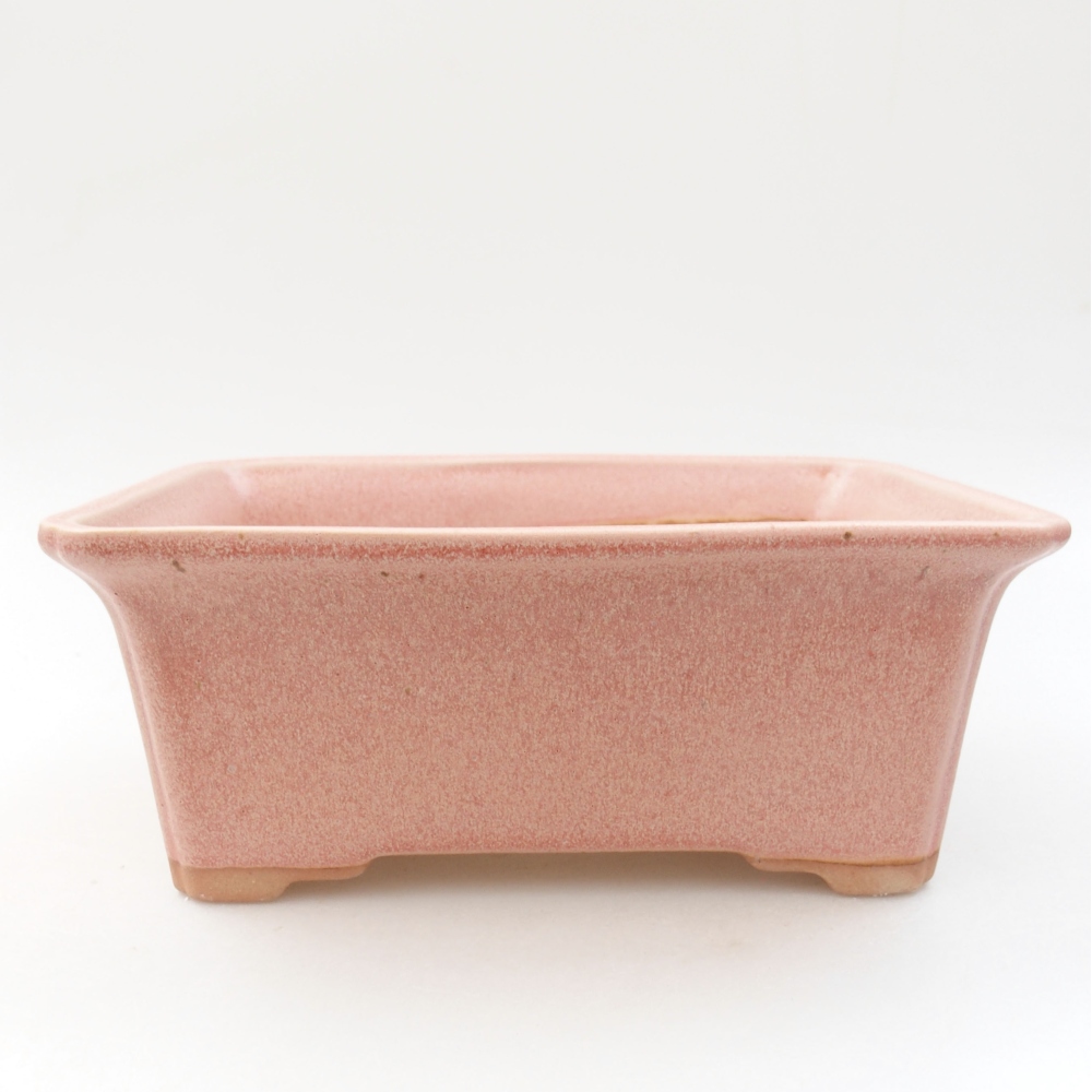 Keramik-Bonsaischale 18 x 14 x 7,5 cm, Farbe rosa