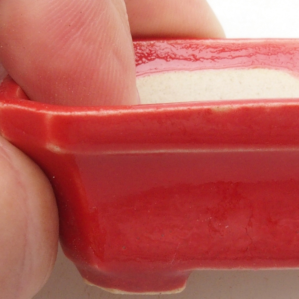 Mini-Bonsaischale  5 x 4,5 x 2 cm, Farbe rot