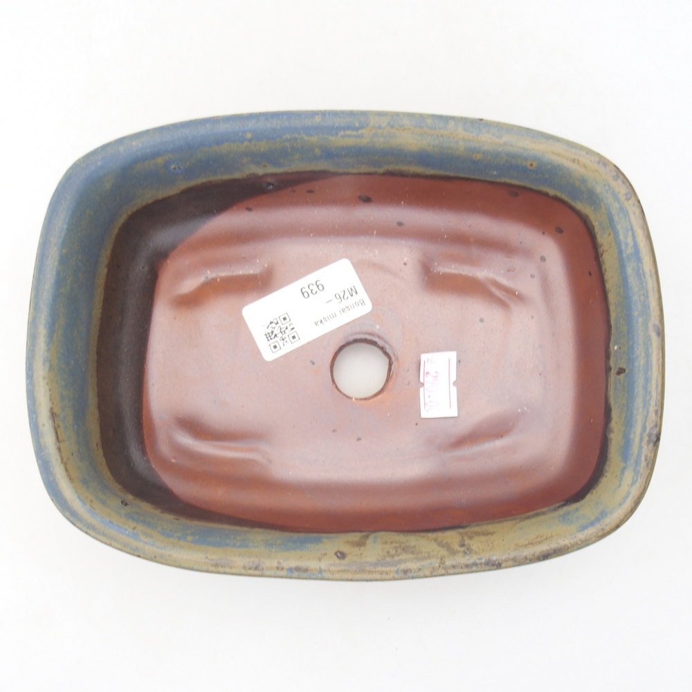 Bonsaischale aus Keramik 18,5 x 13,5 x 5 cm, Farbe blau