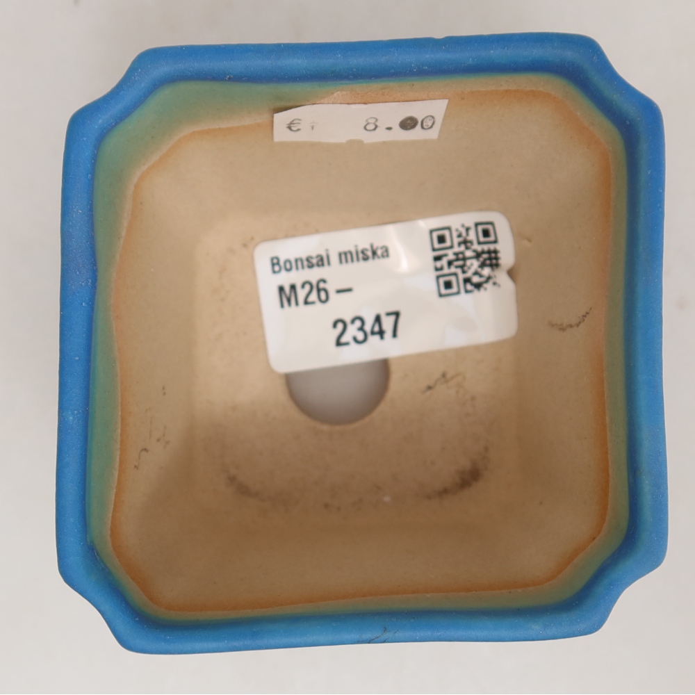 Keramik-Bonsai-Schale 7 x 7 x 5,5 cm, Farbe: Blau