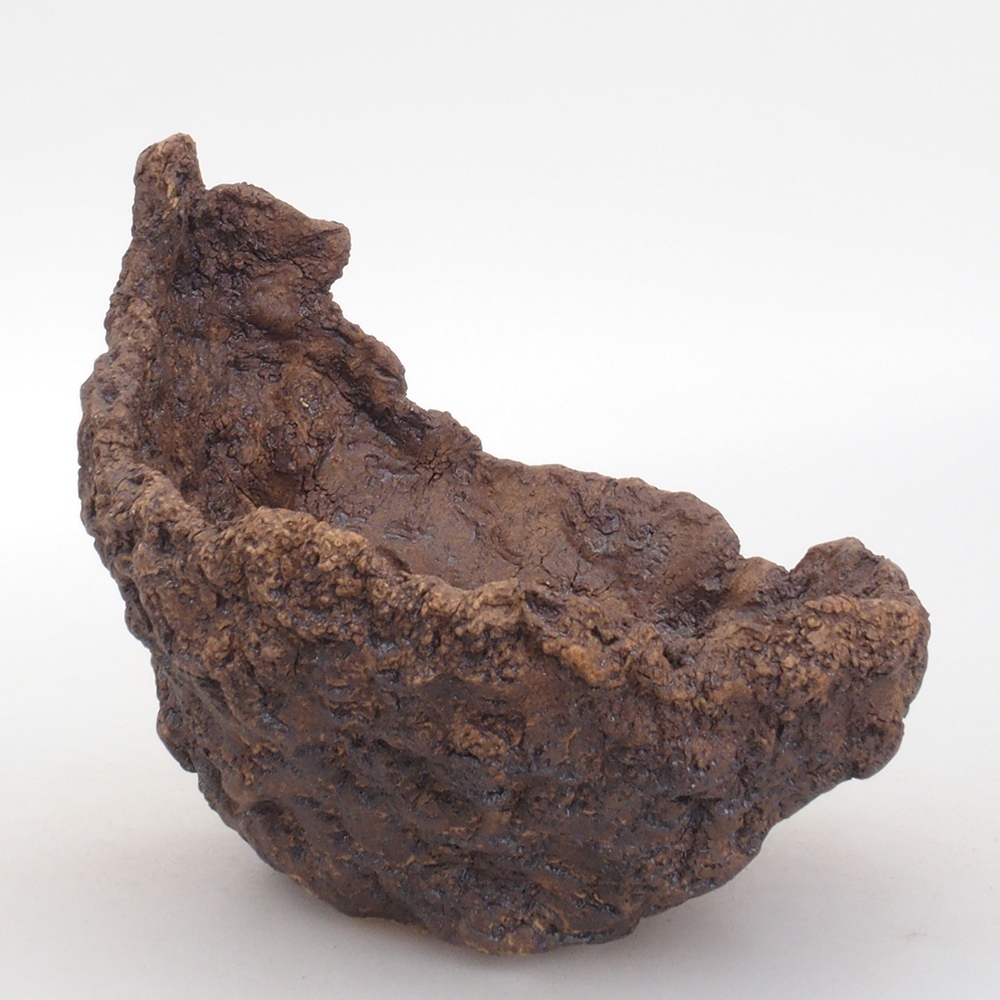 Keramikschale 13,5 x 12 x 13,5 cm, braun Farbe