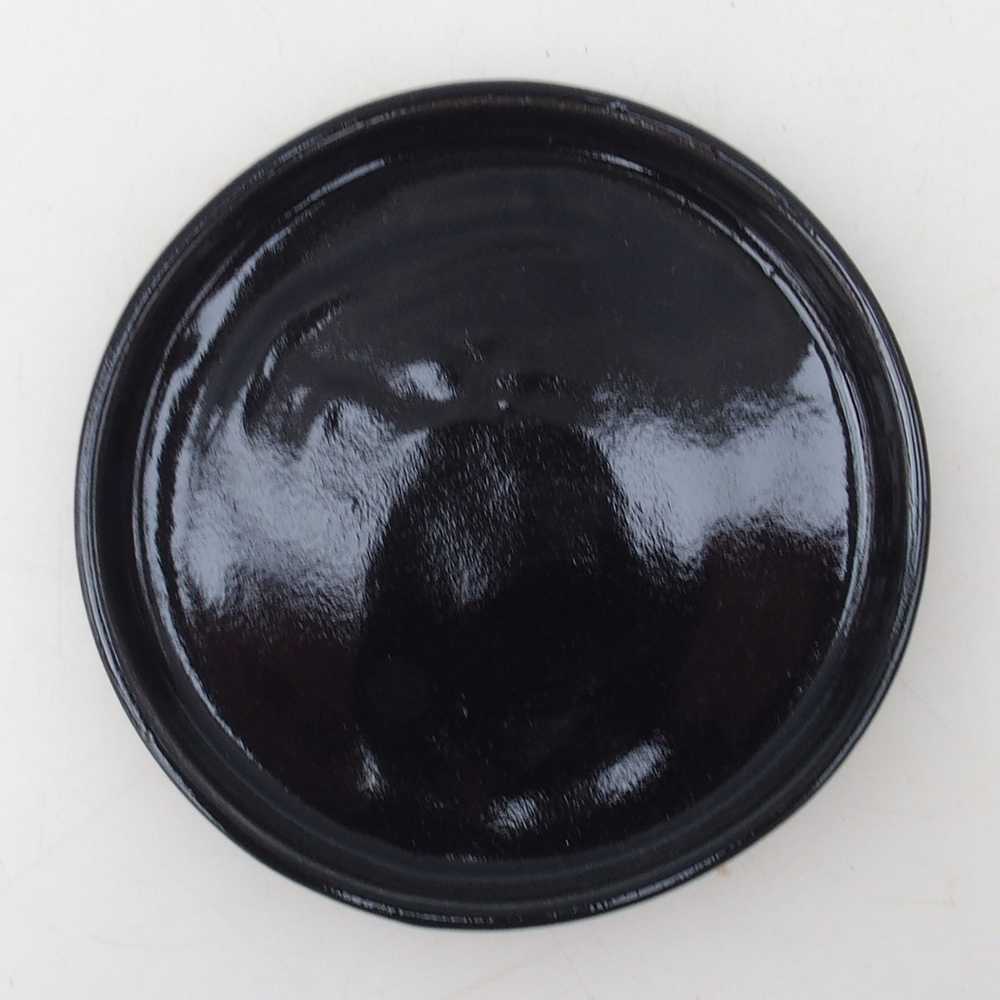 Bonsai-Schale rund D6-S - 10 x 10 x 1 cm – schwarz