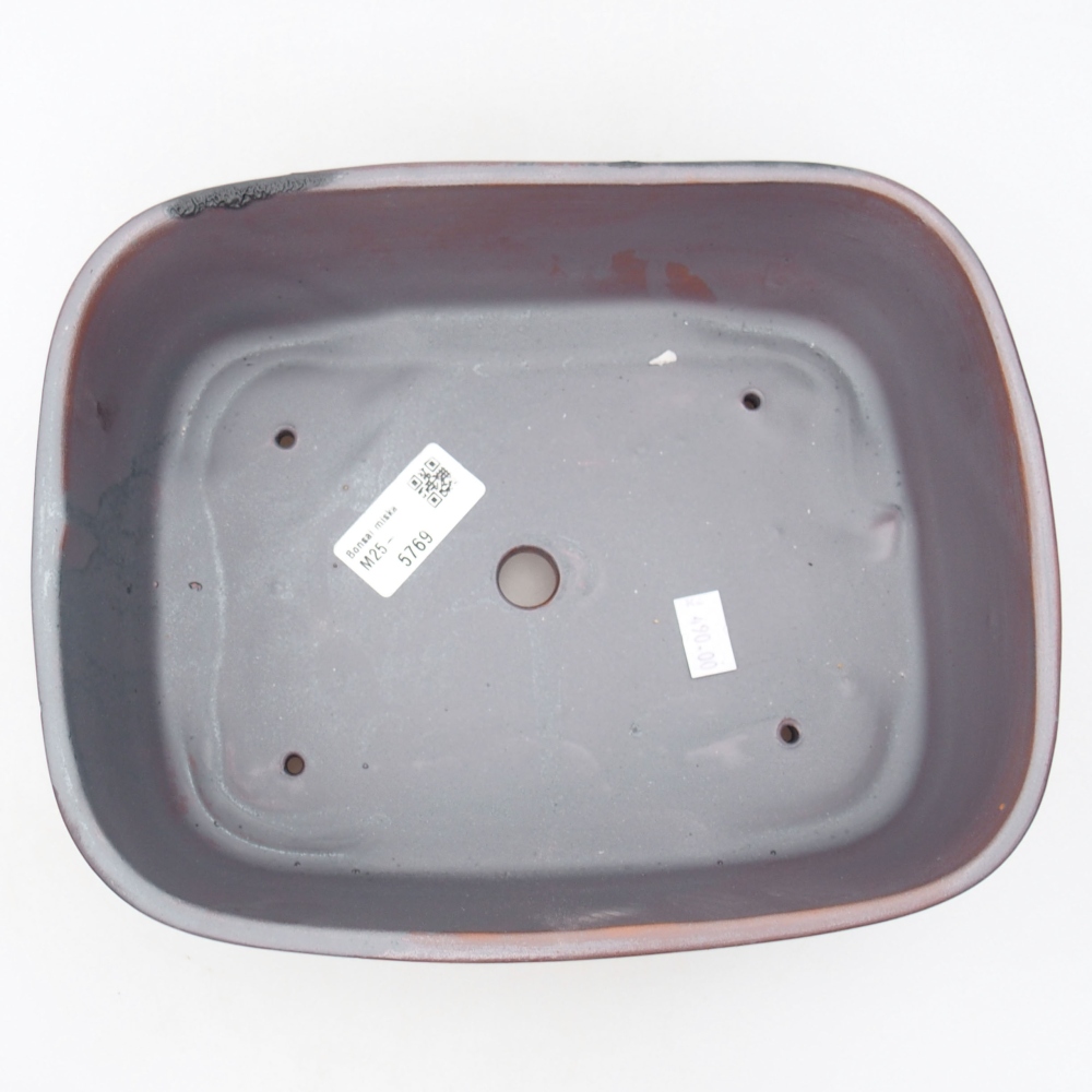 Keramik-Bonsaischale 23 x 18 x 7,5 cm, Farbe metallische