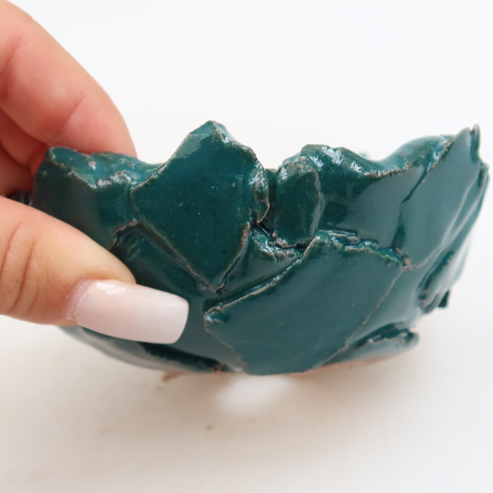 Keramikschale  10,5 x 10,5 x 6 cm, Farbe: grün