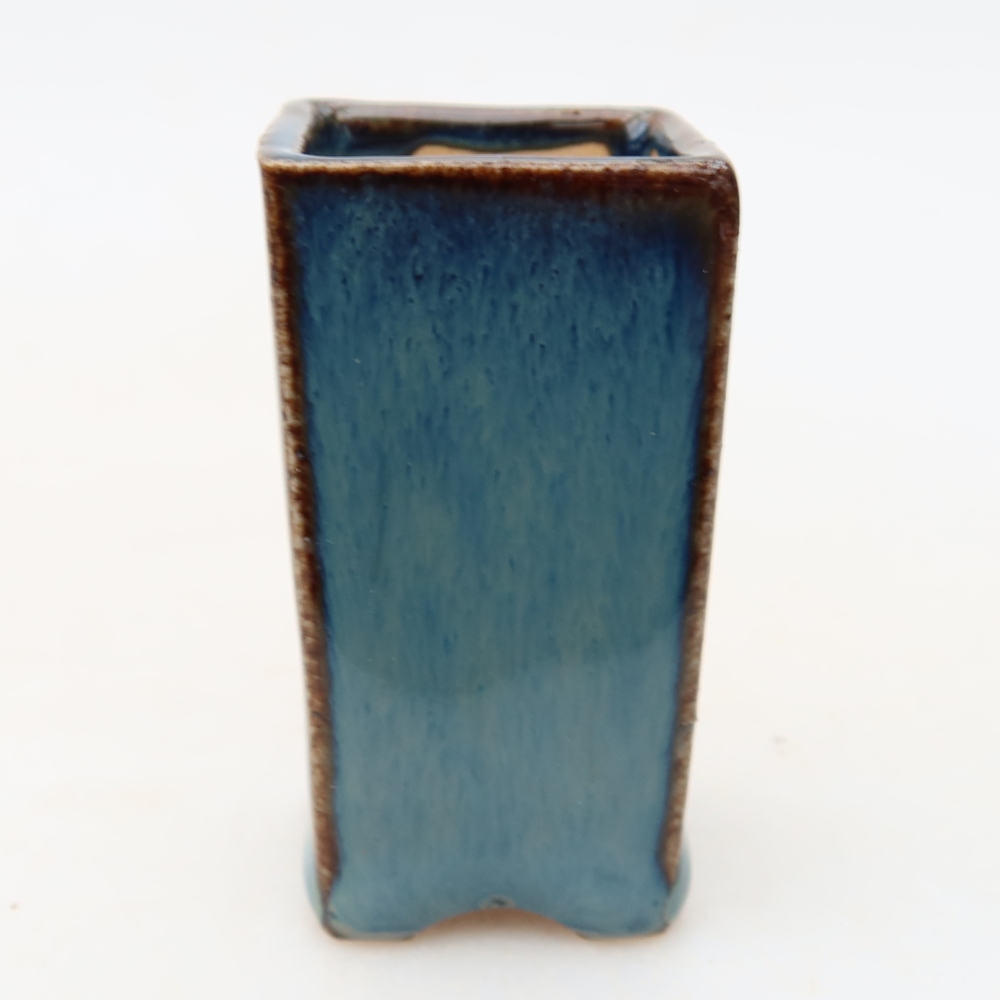 Keramik-Bonsai-Schale, 3 x 3 x 5,5 cm, Farbe: blau