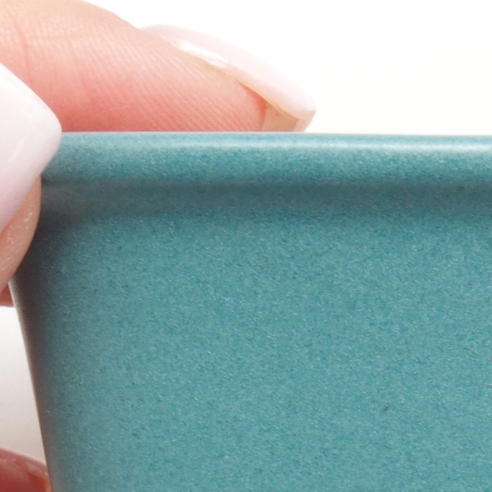 Keramik Bonsai Schale 6,5 x 6,5 x 4,5 cm, Farbe blau