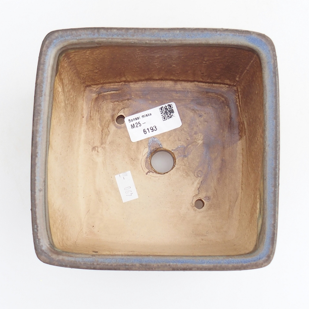 Bonsaischale aus Keramik 15 x 15 x 9,5 cm,  Farbe blue