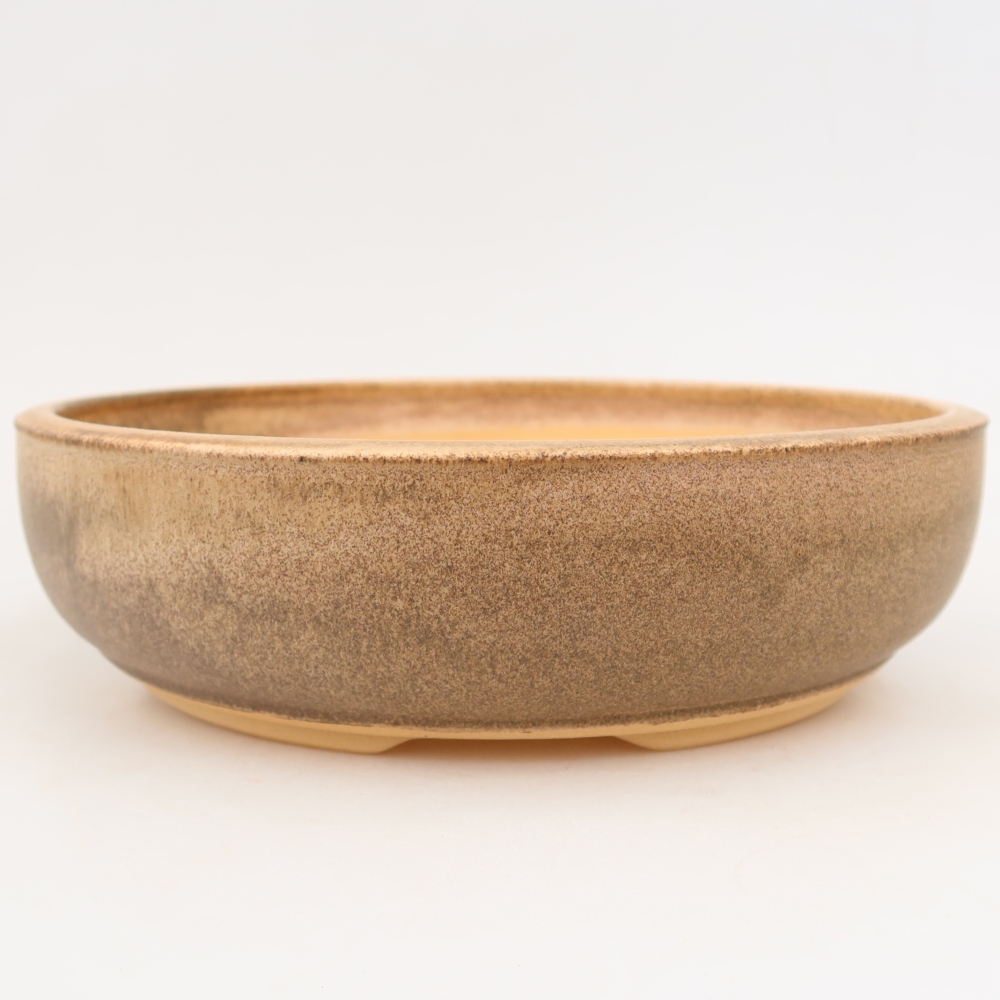 Keramik-Bonsai-Schale, 26 x 26 x 7,5 cm, Farbe: Braun