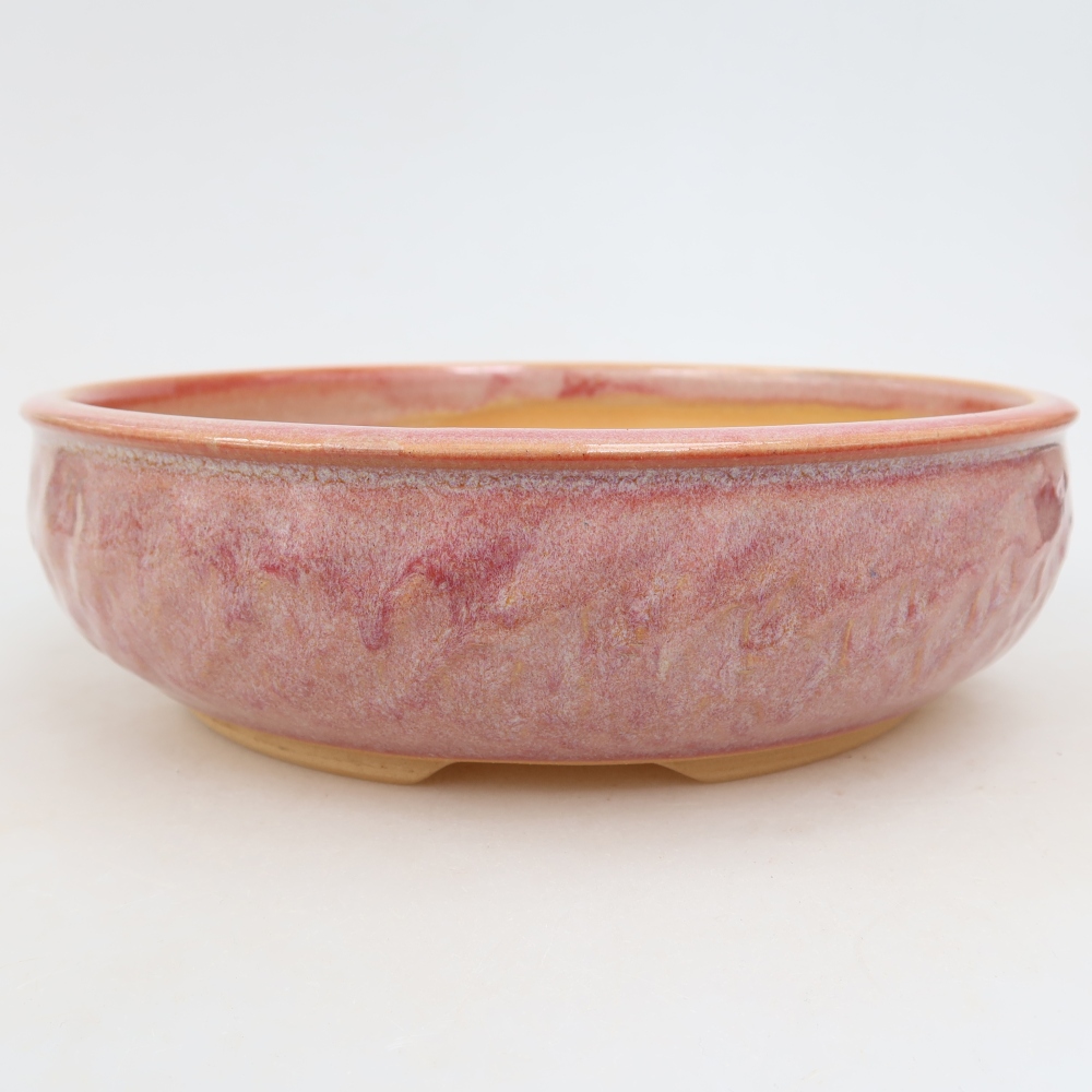 Bonsaischale aus Keramik 21,5 x 21,5 x 6 cm, rosa