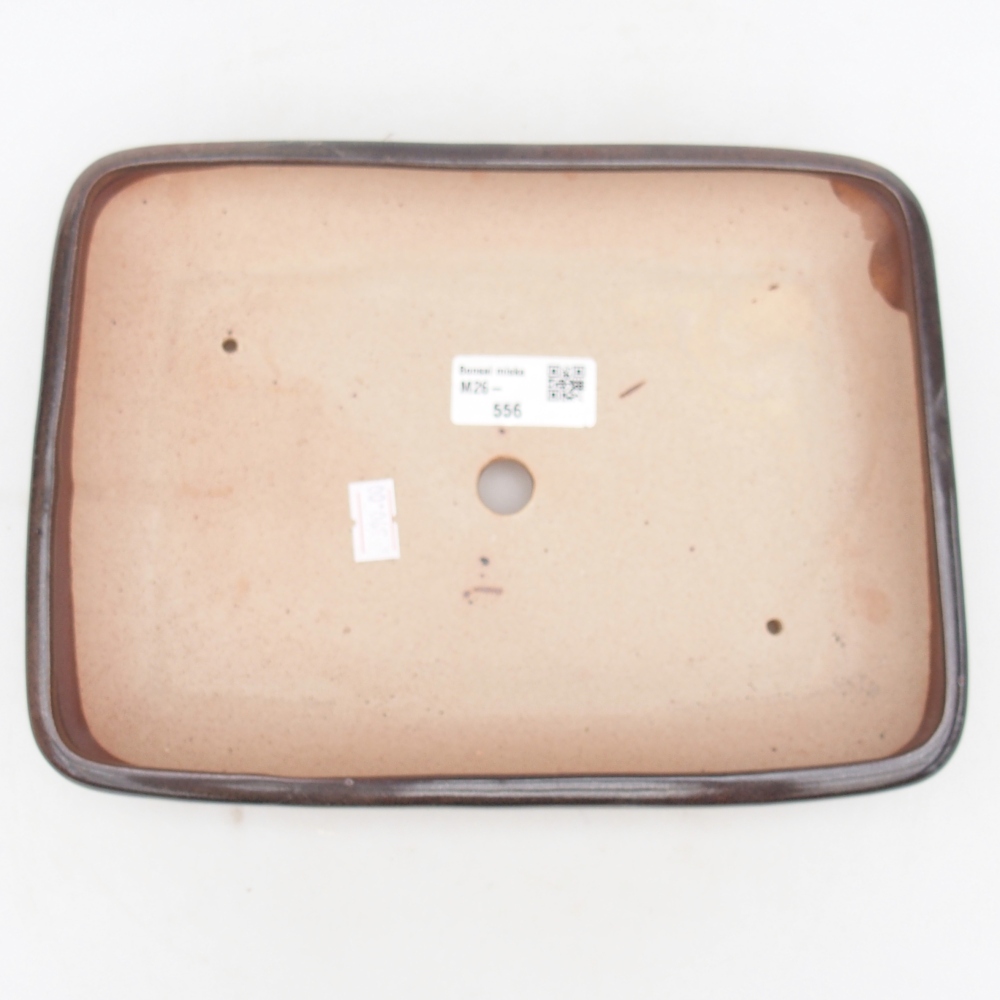 Bonsaischale aus Keramik 24 x 17,5 x 4 cm, braun