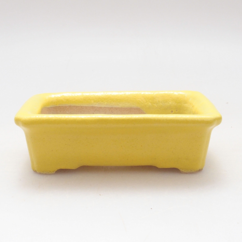 Keramik Bonsai Schale 7 x 4,5 x 2 cm, gelb