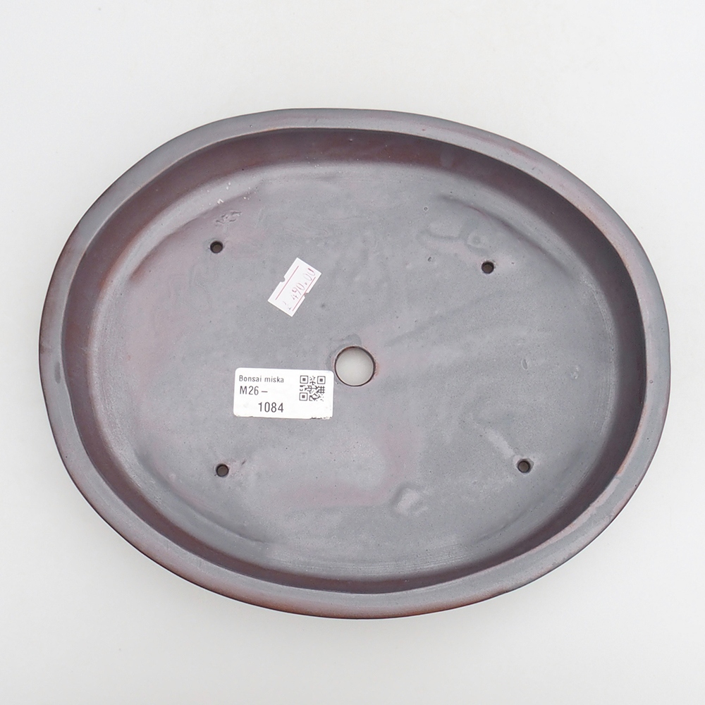 Bonsaischale aus Keramik 24 x 19,5 x 4 cm, metallfarben