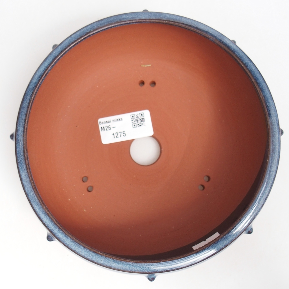 Bonsaischale aus Keramik 17,5 x 17,5 x 6 cm, Farbe blau