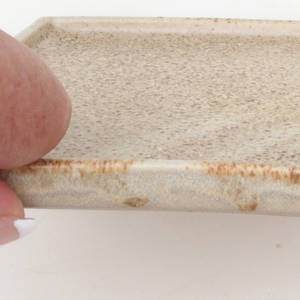 Bonsai-Schale quadratisch L – 14 x 14 x 1 cm – beige