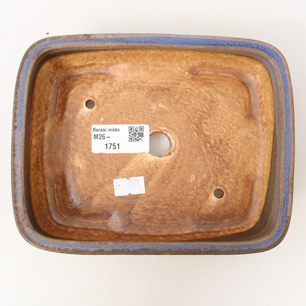 Keramik-Bonsai-Schale 17,5 x 13,5 x 4,5 cm, Farbe: Blau