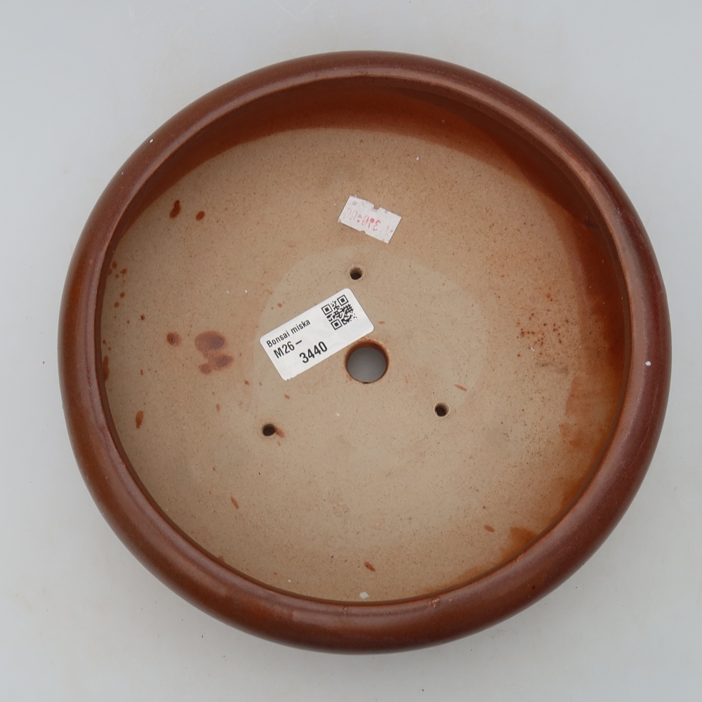 Keramik-Bonsai-Schale 20 x 20 x 7,5 cm, Farbe: Weinrot
