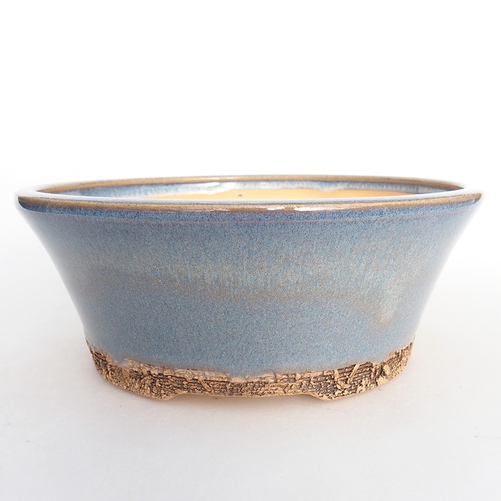 Bonsaischale aus Keramik 17,5 x 17,5 x 7 cm, Farbe blau