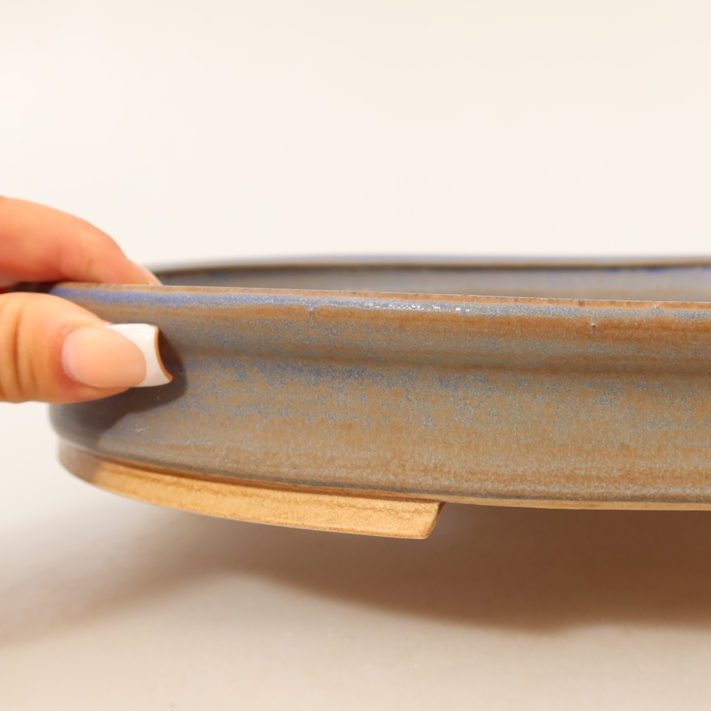 Keramik-Bonsai-Schale, 30,5 x 26,5 x 4 cm, Farbe: Blau