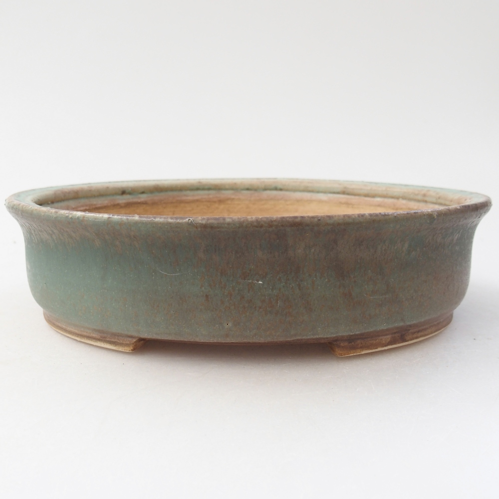 Bonsaischale aus Keramik 17,5 x 16 x 4,5 cm, grün