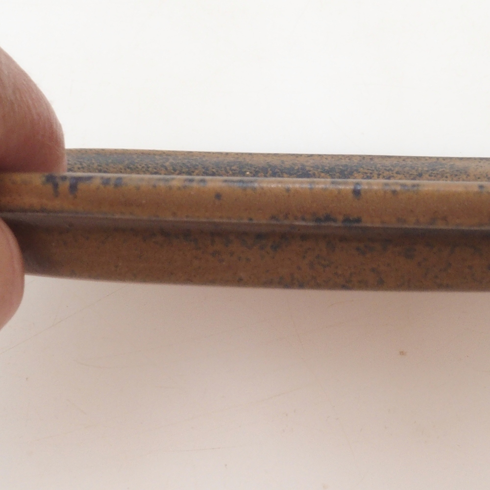 Bonsaischale oval S – 20 x 16,5 x 1,5 cm – braun