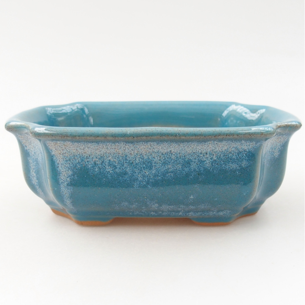 Keramik-Bonsaischale 12 x 9 x 4,5 cm, Farbe  blau