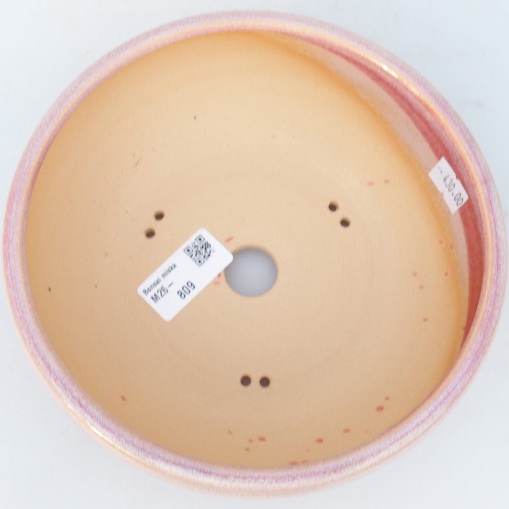 Bonsaischale aus Keramik 18,5 x 18,5 x 6,5 cm, rosa