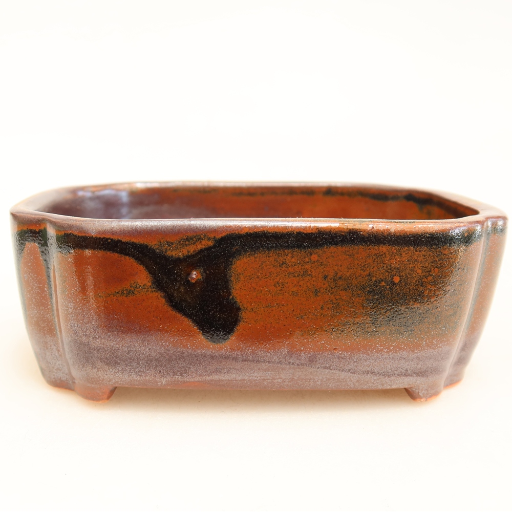 Keramik-Bonsai-Schale, 10,5 × 8 × 4 cm, Farbe: braun