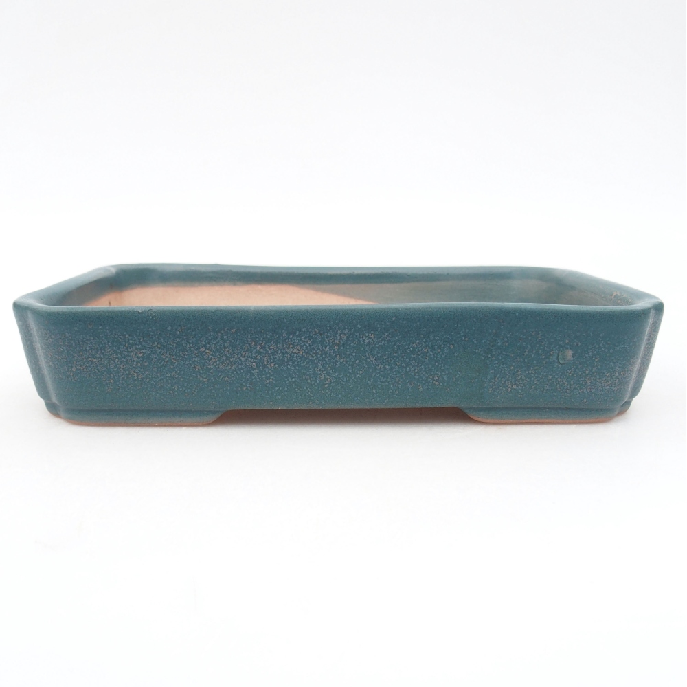 Keramik-Bonsaischale 18 x 13 x 3 cm, Farbe blau