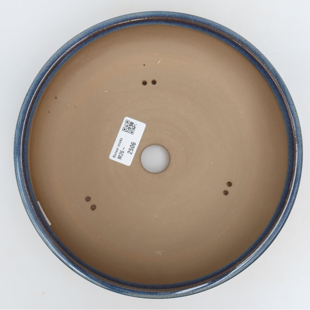 Keramik-Bonsai-Schale 22,5 x 22,5 x 6,5 cm, Farbe: Blau