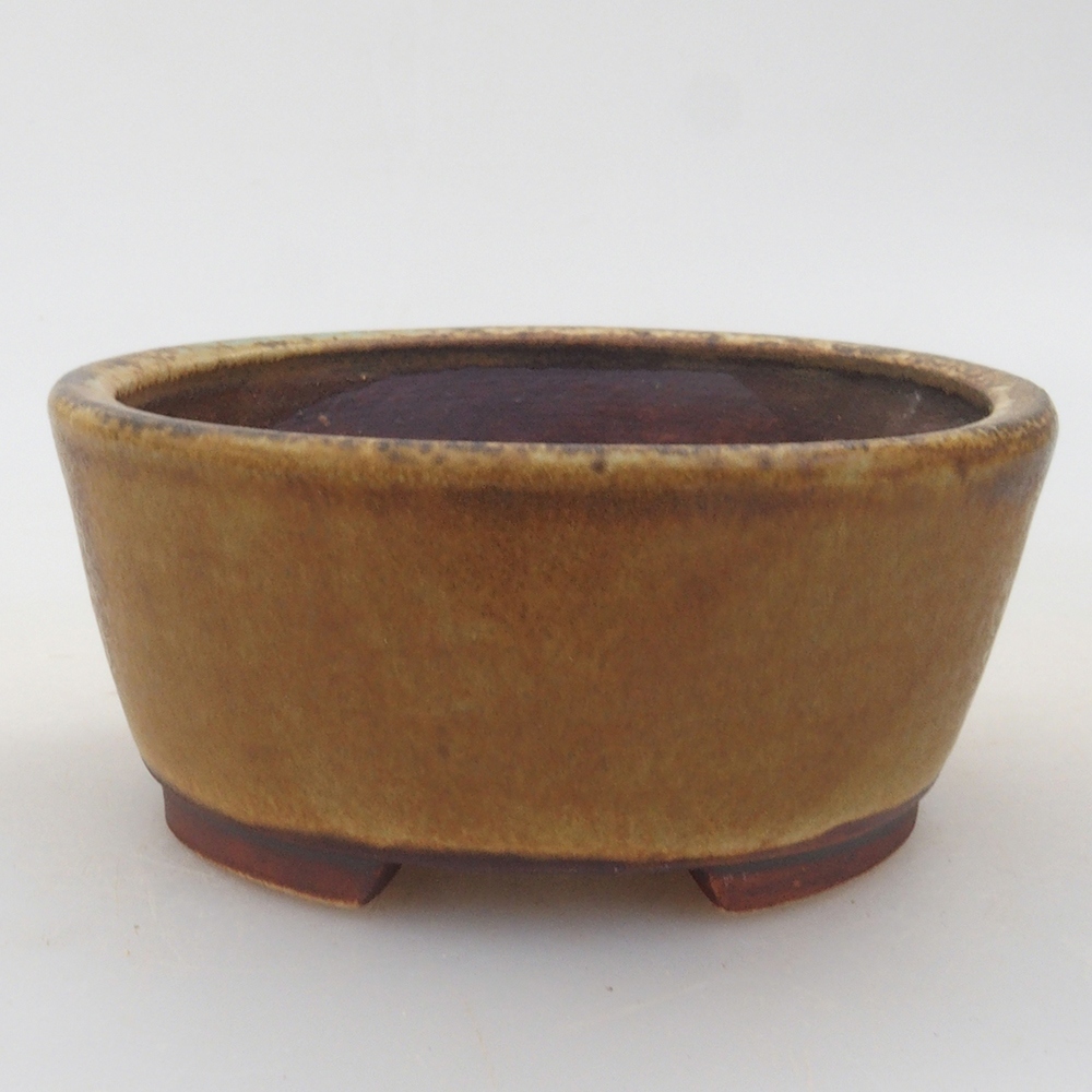 Bonsaischale aus Keramik 10,5 x 9 x 4 cm, Farbe braun