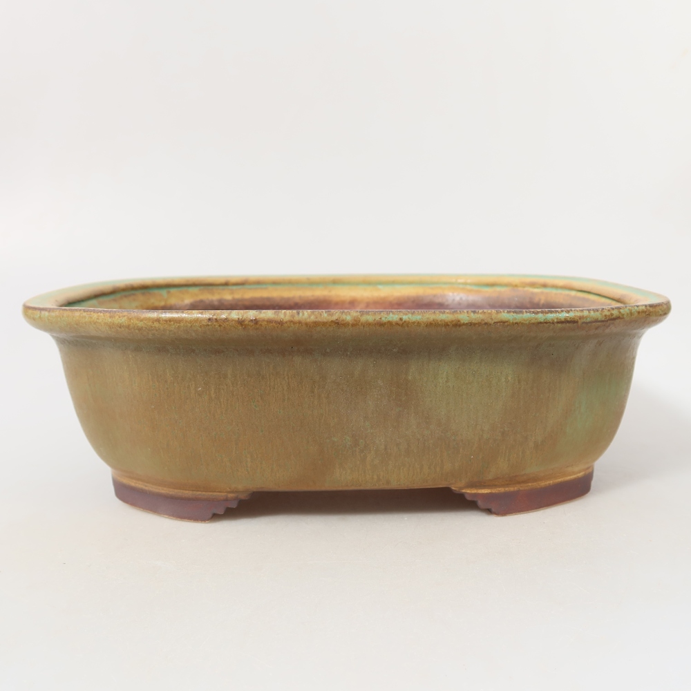 Bonsaischale aus Keramik 25 x 21,5 x 7,5 cm, grün