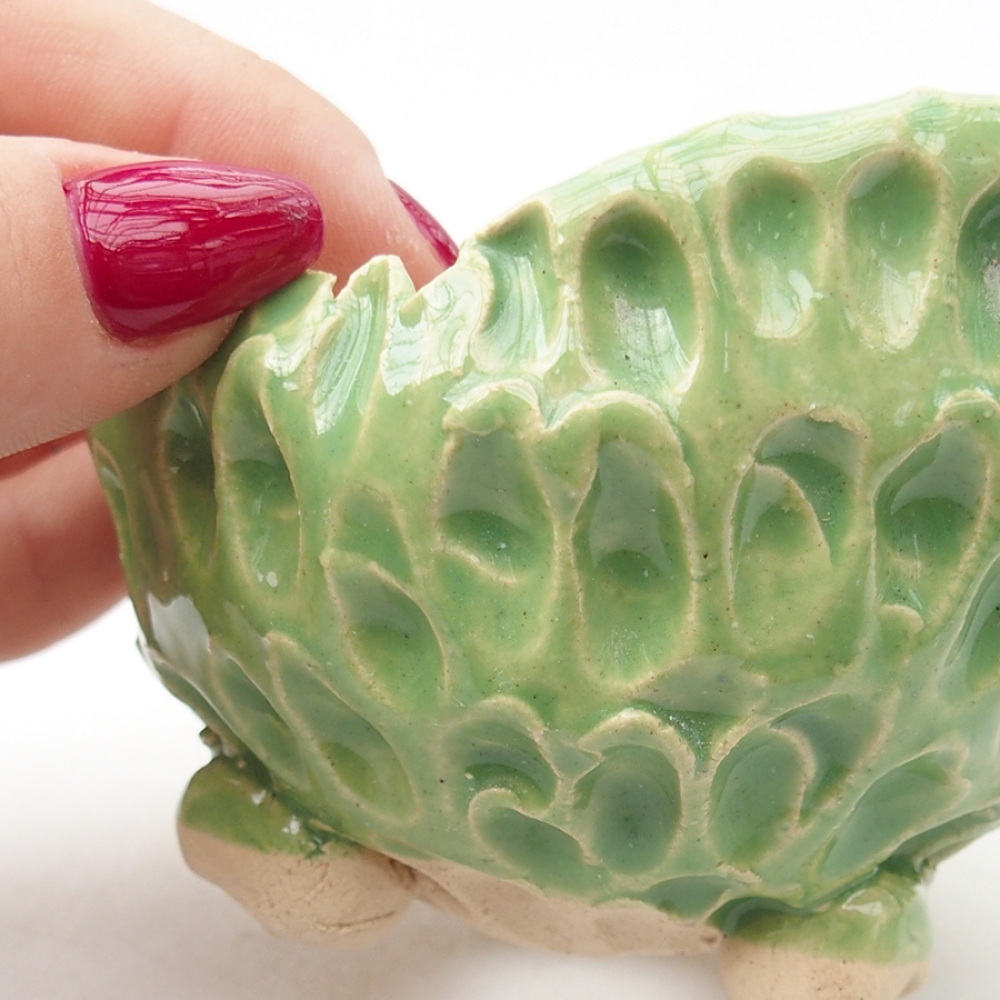 Keramikschale 7,5 x 7 x 6 cm, Farbe grün