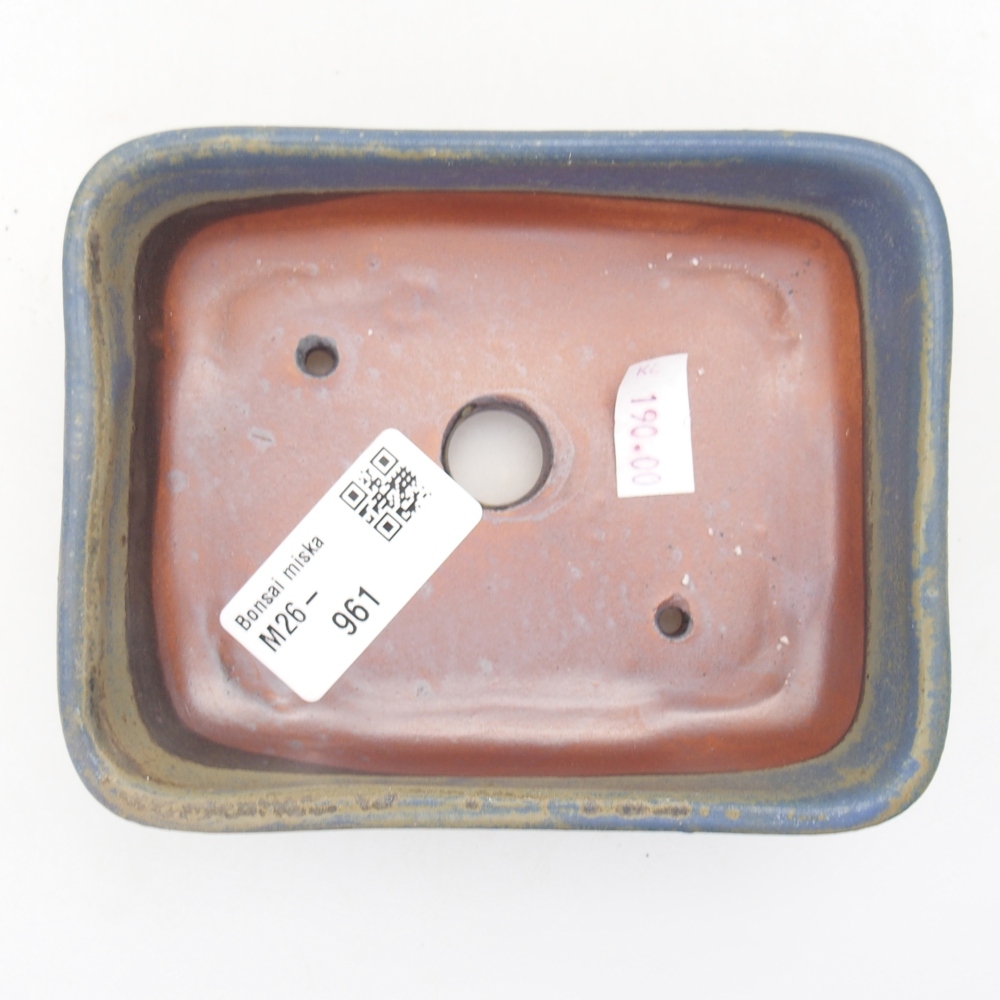 Bonsaischale aus Keramik 12,5 x 9 x 3,5 cm, Farbe blau