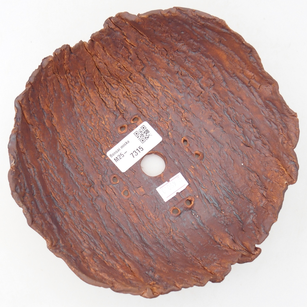 Keramikschale 18,5 x 18,5 x 8 cm , Farbe braun